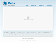 Tablet Screenshot of deltaoutdoor.com